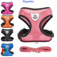 thumbnail image 2 of TOP Suministros Para Mascotas Arnés Collar Transpirable Correa Para Perros Chihuahua Pug Bulldog Tejido De Malla Gato Cómodo Chaleco De Cachorro Multicolor, 2 of 4
