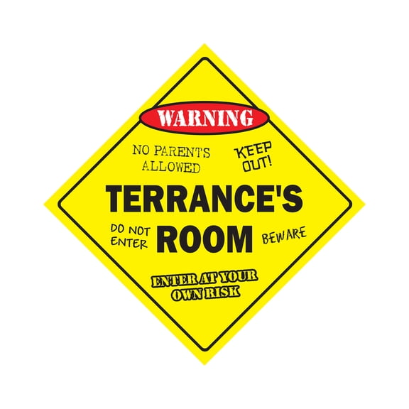 SignMission X-Terrances Room 12 in. Terrances Crossing Zone Xing Room Sign