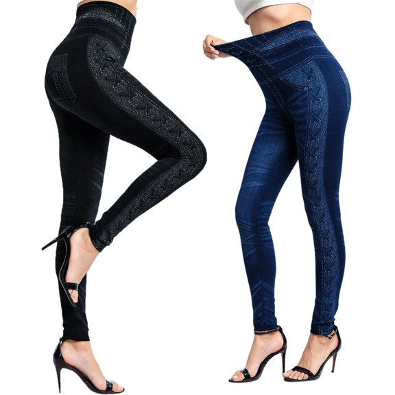Gyexs Yoga Pants with Pockets for Women Gym Workout Leggings Seamless High Waist Stretch Athletic Pants (Black, Size M)