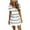 Gray, variant on Fesfesfes Summer Dresses for Women Basic Strip Print Mini Dress Casual Short Sleeve V Neck Dress Drawstring Sun Dress with Pockets
