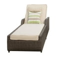 thumbnail image 6 of 3-Piece Outdoor Chaise Lounge Chair, Brown Wicker Rattan Adjustable Patio Lounge Chair and Table, 6 of 10
