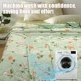 thumbnail image 6 of Qocolhg Spring Summer Quilt Bedding Modern Air Conditioner Quilt for Kids, Cotton Breathable Comforter Print Floral Quilts Bedspread, Cooling Blankets for Hot Sleepers, 39x59 inch, Green, 6 of 6