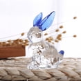 thumbnail image 7 of Jiibva Glass Rabbit Figurine Cute Crystal Rabbit Statue Tiny Animal Sculpture Art Animal Decor Ornament for Home Office, 7 of 7