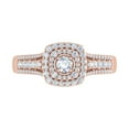thumbnail image 3 of 1/2 Carat Cushion Shape Halo Diamond Engagement Ring in 14K Rose Gold (Ring Size 7.25) (I1-I2 Clarity), 3 of 4