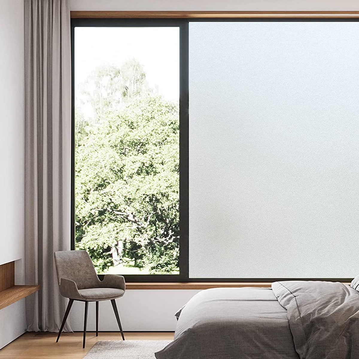 Window privacy film, office shower room, thickened, translucent, opaque, glue-free, removable electrostatic frosted glass film