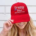 thumbnail image 2 of Gorra de béisbol Trump 2024 MAGA y conjunto de bandera de Trump, gorra de béisbol Donald Trump 2024 Take America Back, 2 of 5
