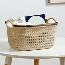 AZXY Plastic Laundry Basket,Flexible Laundry Hamper,Storage Basket with Handles,Plastic Storage Bins,Thickened Large Basket Organizer for Bathroom Dormitory Toys Desktop