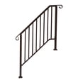thumbnail image 3 of Tcbosik Handrails for Outdoor Steps, 3 Step Stair Hand Rail, Metal Railing with Installation Kit for Seniors, Copper, 3 of 8