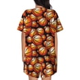 thumbnail image 3 of Naloa Vintage Basketball Women's Short-Sleeved Pajama Set, Loungewear, Summer pajamas, Breathable Cozy - X-Large, 3 of 9