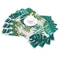 thumbnail image 2 of YFYANG Washable Heat-Resistant Placemats, 70% PVC/30% Polyester, Green Tropical Plant Watercolor Kitchen Table Mat, 12" x 18" 6 Piece, 2 of 6