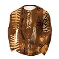 thumbnail image 3 of Gamivast Mens Sweatshirts Crewneck Tribal Print Pullover Sweater Graphic Sweatshirts Soft Breathable Casual Daily Vintage Streetwear Tops, 3 of 3