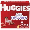 Huggies Little Movers Baby Diapers, Size 3, 156 Ct
