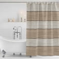thumbnail image 2 of Brown Ombre Wooden Shower Curtain Set - Standard 72" x 72" Washable Bathtub Curtain with 12 Hooks, Farmhouse Retro Khaki Wood Waterproof Fabric Stall Shower Curtains for Bathroom/Bathtub Décor, 2 of 6