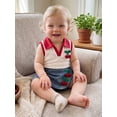 thumbnail image 6 of BemeyourBBs Toddler Baby Girl Summer Clothes Kids Baby Girl 2 Piece Cherry Denim Outfits Cherry Decor Lapel V-Neck Tank Vest Tops Jeans Denim Shorts Skirt Skorts Set, 6 of 9