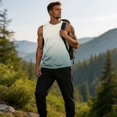 thumbnail image 4 of Satingcolo Men's Summer Sleeveless UPF 50+ Swim Tops Quick Dry Workout Sleeve Tank Top UV Protection Running Gym Muscle T Shirts, 4 of 6