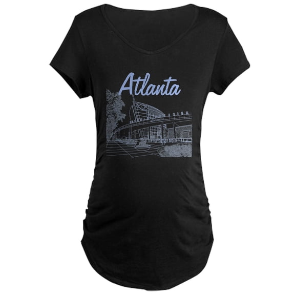 CafePress - Atlanta_10X10_Georgiaaqariu Maternity Dark T Shirt - Maternity Dark T-Shirt