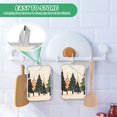 thumbnail image 4 of Yayeee Pot Holders Kitchen Heat Resistant with Pocket 7"x9.8" Cotton Oven Cooking Hot Pads, Beige Christmas Trees, 4 of 7