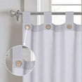 thumbnail image 4 of Shininglove Linen Bedroom Curtains 45inch Kitchen Window Curtain Panels, 2 Pcs, 4 of 7