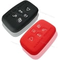 thumbnail image 2 of Dobrev Silicone Cover Keyless Entry Fob Case Protector Skin for Land Rover Range Rover Evoque LR2 LR4 Sport Freelander Discovery Smart Key  black and red, 2 of 2