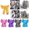 thumbnail image 3 of Cojín de animales de peluche para niños, almohada suave para dormir para bebés, elefante bonito de algodón de 40cm Feliz Sencillez, 3 of 4