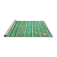 thumbnail image 2 of Ahgly Company Machine Washable Indoor Rectangle Abstract Turquoise Blue Modern Area Rugs, 7' x 9', 2 of 4