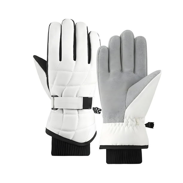 Guantes de Invierno Impermeables Guantes de Esquí de Invierno Impermeables Resistentes Al Frío Forrado de Lana a Prueba de Viento Espesorado Cálido Deportes Espesorado Al Aire Libre Guantes Cálidos De