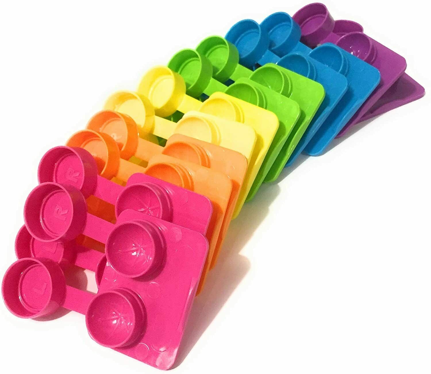 Contact Lenses Cases Flat Ribbed Extra Deep Well - Assorted, 12 Pack Mix