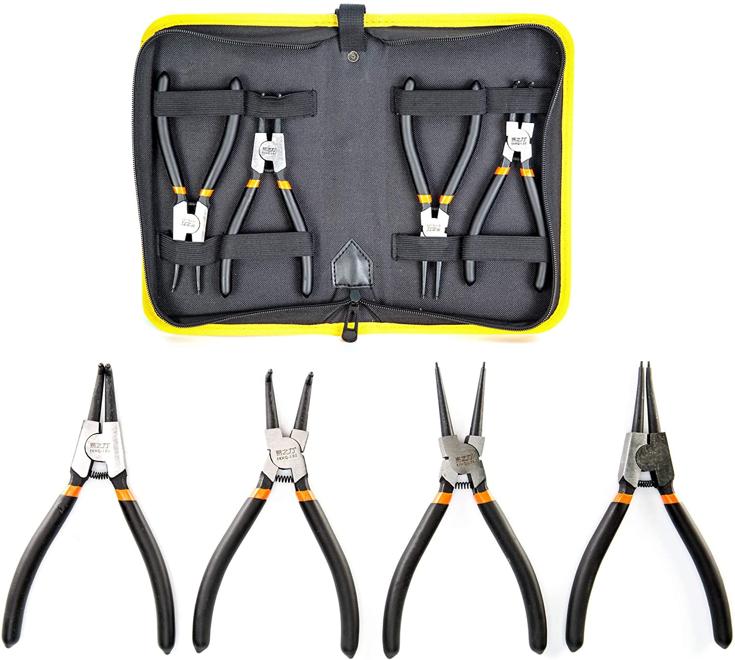 KOTTO 4 Pack Set 7 Inches Snap Ring Pliers Set Heavy Duty Internal