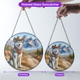 thumbnail image 5 of Welcome Fall Western Cowboy Siberian Husky Enjoys Majestic Autumn Stained Glass Suncatcher Husky Dog Lover Gifts Window Hanging Sign Decor - 01007, 5 of 5