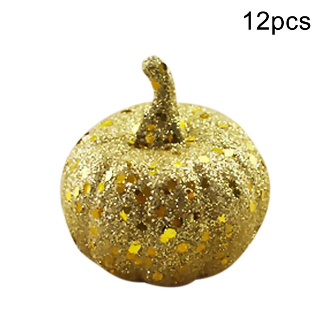 de calabaza de simulación de Halloween Acción de Gracias de espuma artificial pequeñas calabazas accesorios de decoración de fiesta 12 Piezas seitruly HA8722-02B