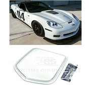 Extreme Online Store for 2005-2013 Corvette C6 | EOS ZR1 Style Polycarbonate Crystal Clear Front Bumper Hood Window Heat Extractor Hood Insert