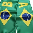 thumbnail image 5 of Hzzsbu Brazilian Soccer Scarf for Fans Green Yellow Brazil Flag Satin Scarf, Football Supporter Gear for Stadium Game Day, Tailgate Party, Watch Party Accessories, 5 of 7