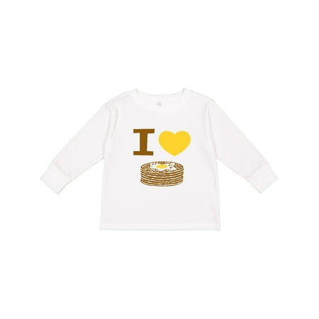 

Inktastic I Love Pancakes Gift Toddler Boy or Toddler Girl Long Sleeve T-Shirt