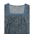 thumbnail image 4 of NISVIYA Shirts for Women Casual Sleeveless Tops Pleated Square Neck Comfy Chic Tank Blue Leopard Printed XL, 4 of 7