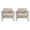 Silver+khaki (Beige), variant on GDF Studio Jensen Outdoor Patio Club Chairs with Beige Cushions, Set of 2