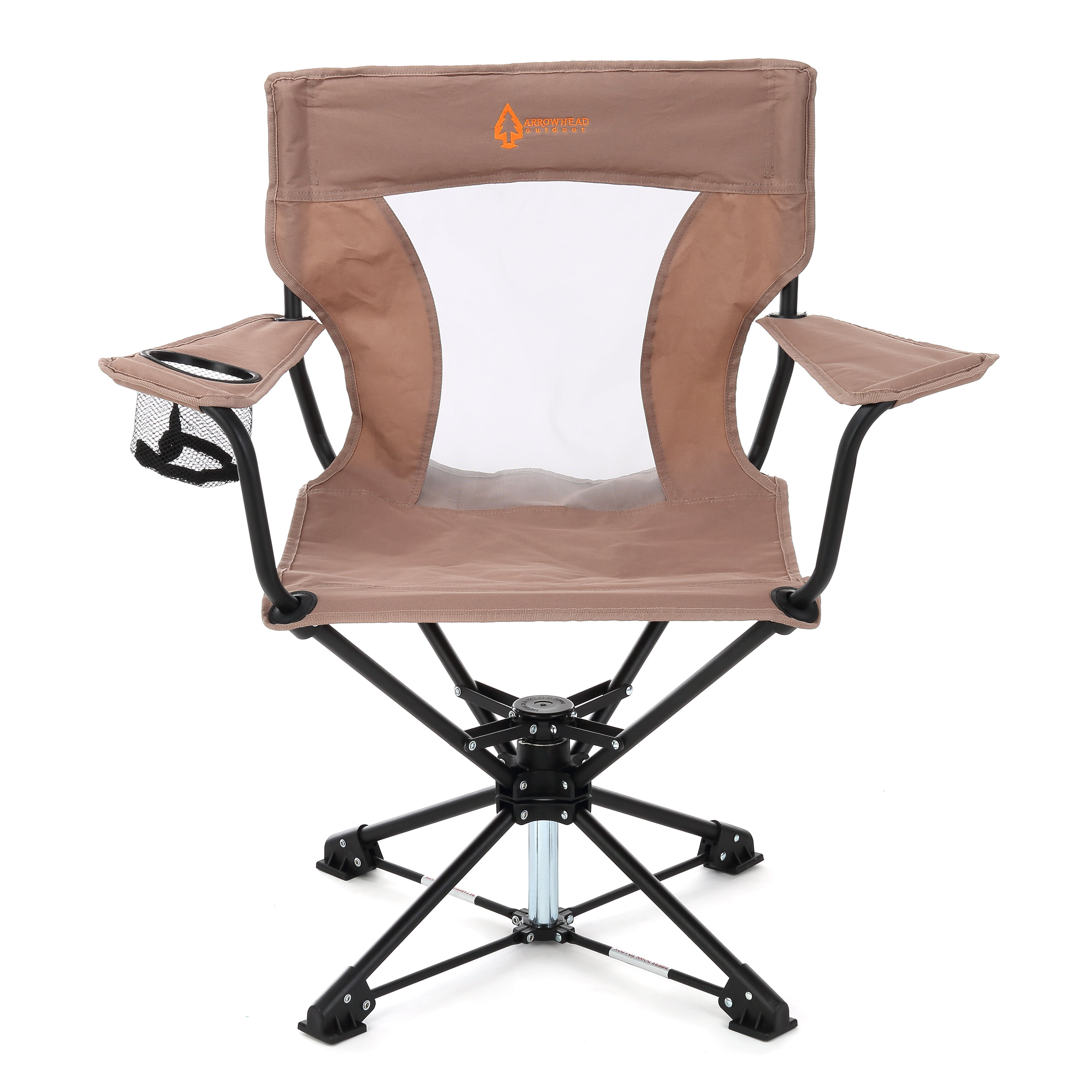 ARROWHEAD OUTDOOR 360° Degree Swivel Hunting Chair w/ Armrests 