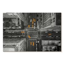 Elephant Stock Nyc Avenue Pop Wall Art - Horizontal Canvas Wall Art - Living Room Wall Decor - City Canvas - Black And Gray Decor - 48" x 32"
