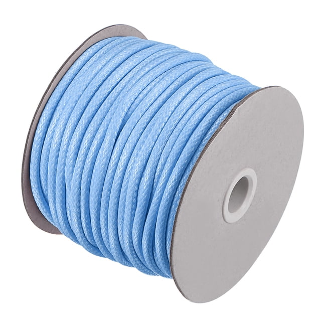 Unique Bargains Beading Thread Bracelet Weave Bead Craft Cord 5mm 36M/Roll (40-Yards) Decorative String, Light Blue
