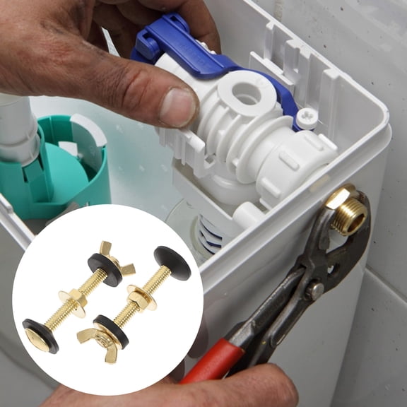 MLINS 2pcs Universal Toilet Tank to Bowl Bolt Kit Heavy Duty Bolts Toilet Bolts Toilet Tank Replacement Kit Toilet Tank Bolts for Bathroom