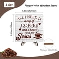 thumbnail image 2 of Coffee Bar Wood Display Easels Square WhiteSmoke 15x15cm, 2 of 7