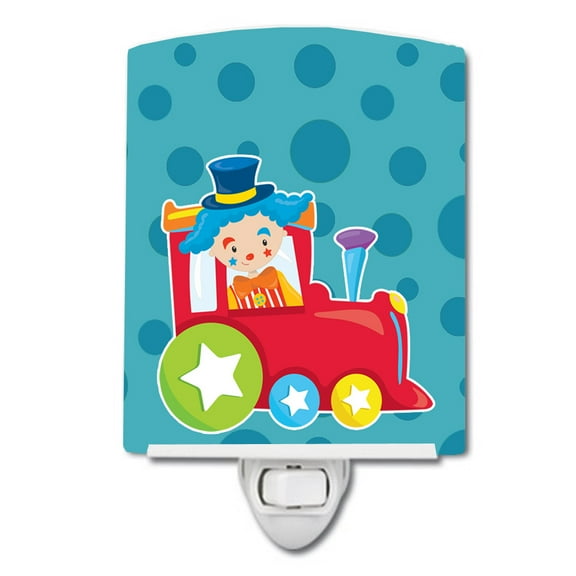 Caroline's Treasures BB8705CNL Circus Clown Train Ceramic Night Light, 6x4x3", multicolor