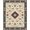 Terracotta Cream Blue, Pattern 18, variant on Design&I 8'x10' Washable Area Rug Snag-Free Geometric Patchwork Interlocking Block Patterned Multi Multicolor for Dining Room, Large Office, Lounge