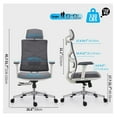 Ergonomic Office Chair with Adaptive Backrest, High Back Computer Desk