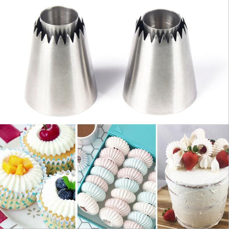 Stainless Steel Cake Decorating Ice Cream Tool Icing Piping Nozzles Baking Mold 