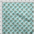 thumbnail image 3 of oneOone Polyester Lycra Fabric Leaves|Bird & Floral Block Decor Fabric Printed BTY 56 Inch Wide, 3 of 4