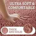 thumbnail image 2 of GTNSHUAI Extra Thick Luxury Chenille Bathroom Rug, Non-Slip Absorbent Bath Mat, 16" x 24", Blush Pink, 2 of 6