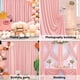 thumbnail image 5 of Cortinas de fondo ZEBMOON satinadas rosa claro, 150 x 210 cm, 2 paneles, 5 of 5