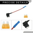 thumbnail image 4 of Unique Bargains Regular Small Size Low Profile Micro Fuse Tap Adapter Fuse Tap Kit Fuse Tap Holder 24 Pack 32V Blade Fuse Holder w/ 24 Fuses (5A+15A+5A+20A), 4 of 7