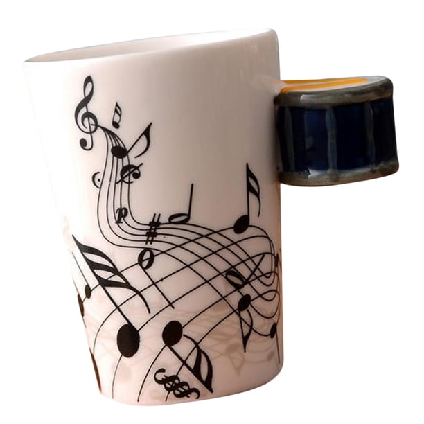 Tazas de café de cerámica para café, té - # 1, 10x7.5cm Tambor azul Sunnimix Taza de cerámica