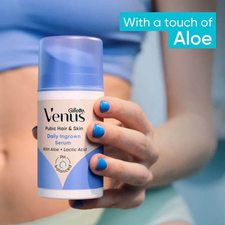 Venus for Pubic Hair & Skin Daily Ingrown Serum with Aloe + Lactic